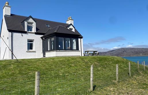 Harbour House & blue skies