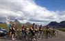 Skinny Tyres Ltd group of cyclists with mountain view