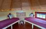 Moorcroft Holidays twin beds in yurt