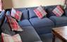Tigh Zed blue corner sofa