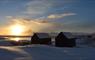The View Isle of Lewis Lodges with snow