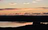 The View Isle of Lewis Lodges evening light with red sky