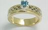 Hebridean Jewellery silver ring with blue stone