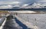 Taigh Marsaili snowy hills & sea