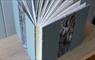 Sollas Bookbinding blue fanned book