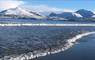Taigh Marsaili beach & snowy hills
