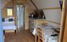 Na Bothain, Sandy Bay Wigwams ® bed, shower room & kitchen