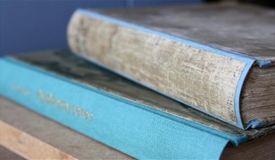 Sollas Bookbinding 2 blue books